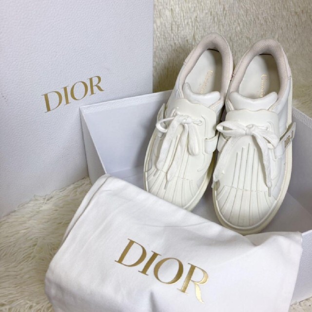 Christian Dior ID 38(24.5)スニーカー ホワイト vimaseguridad.com
