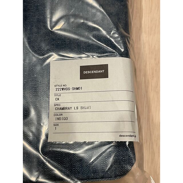 DESCENDANT 22AW CHAMBRAY  SHIRT INDIGO 2