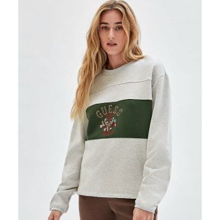 ゲス(GUESS)の【ヘザーグレー(H90G)】(W)Deer Crewneck Sweater(トレーナー/スウェット)