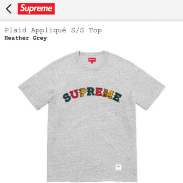 Supreme Plaid Applique S/S Top Tシャツ サイズM