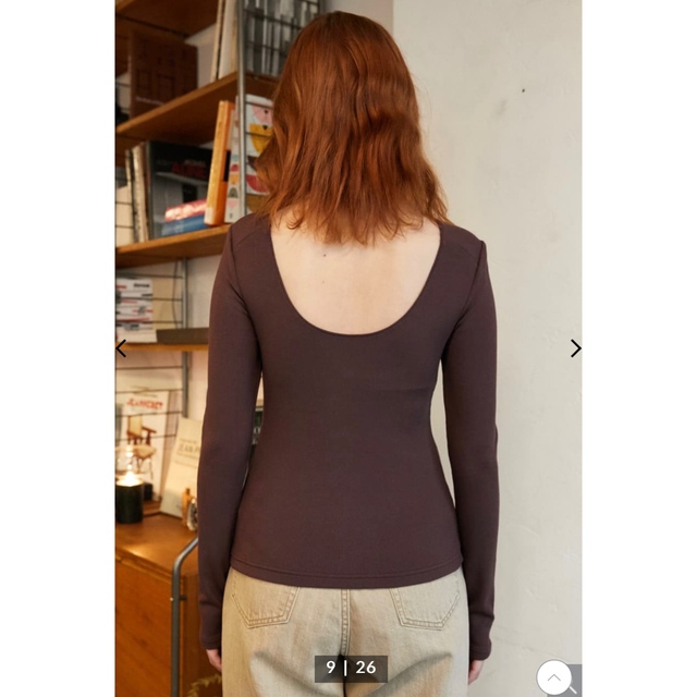 SLY(スライ)のSLY BACK OPEN Tシャツ レディースのトップス(Tシャツ(長袖/七分))の商品写真