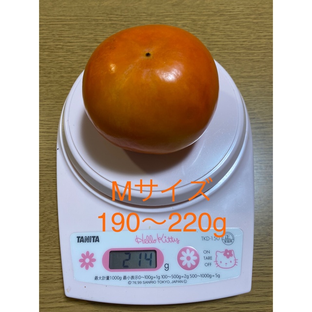 富有柿　無農薬　岐阜県産　Mサイズ　6個 食品/飲料/酒の食品(フルーツ)の商品写真