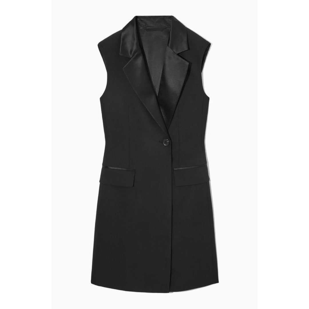 DEUXIEME CLASSE - COS🍋定価3万 サテントリム ノースリーブ ... COS ワンピース ジレ