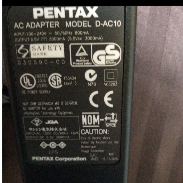 PENTAX(ペンタックス)のペンタックス　ACアダプター スマホ/家電/カメラのスマホ/家電/カメラ その他(その他)の商品写真