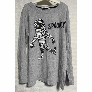 エイチアンドエム(H&M)のH&M★120/長袖/130/ロンT/トップス/6-8Y/グレー/ハロウィン(Tシャツ/カットソー)