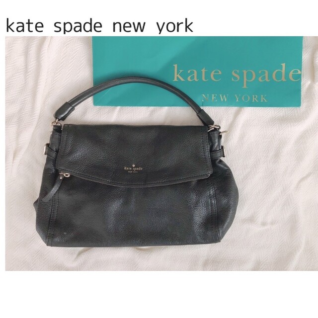 kate spade new york(ケイトスペードニューヨーク)のケイトスペードニューヨーク　黒　ブラック　ロゴハンドバッグ レディースのバッグ(ハンドバッグ)の商品写真