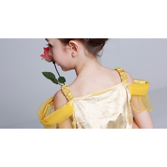 120㎝  イエローベル　プリンセスドレス　ハロウィンパーティー　子供ドレス キッズ/ベビー/マタニティのキッズ服女の子用(90cm~)(ドレス/フォーマル)の商品写真
