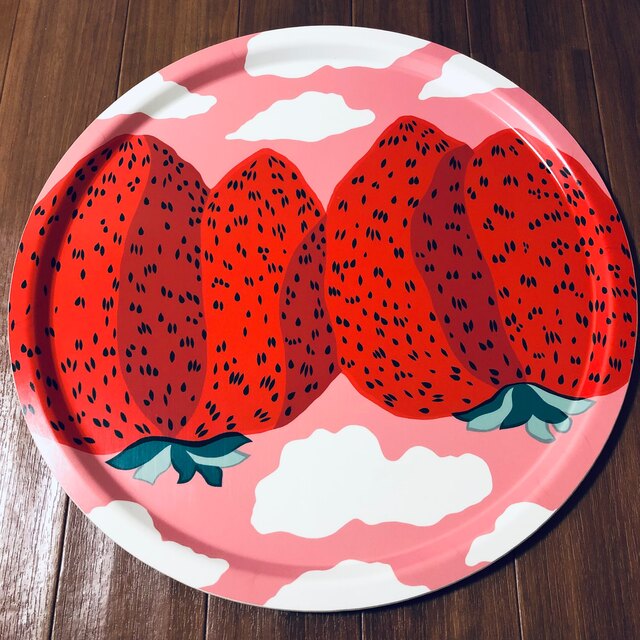 【未使用品】　マリメッコ  marimekko  マンシッカヴォレット　トレイ