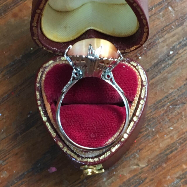 vintage❤︎オレンジ色の指輪 レディースのアクセサリー(リング(指輪))の商品写真