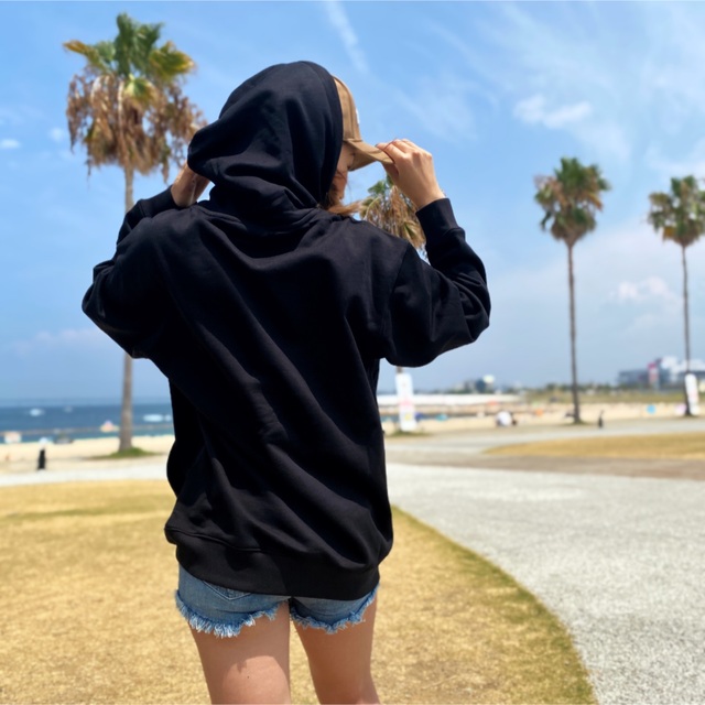 STUSSY(ステューシー)のストリート系⭐︎LUSSO SURF ベアパーカー　ブラック　Sサイズ☆RVCA レディースのトップス(パーカー)の商品写真