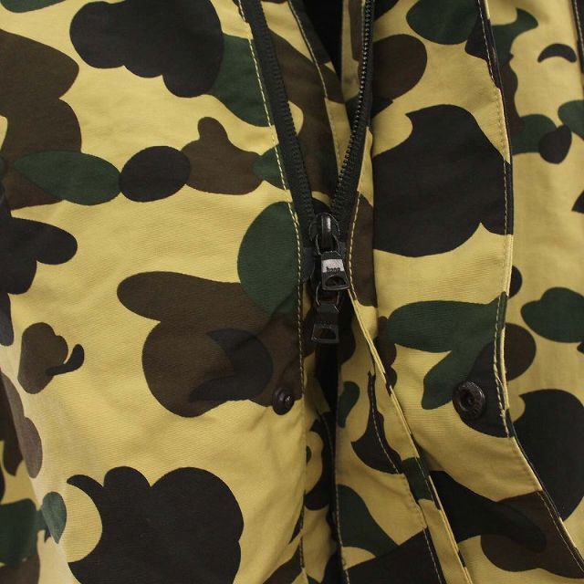 A BATHING APE モッズコート サルカモ 迷彩 カモフラ L ベージュ