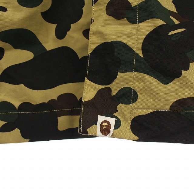 A BATHING APE モッズコート サルカモ 迷彩 カモフラ L ベージュ