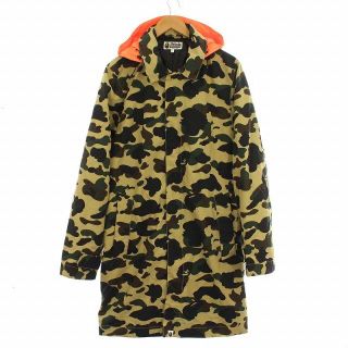 A BATHING APE モッズコート サルカモ 迷彩 カモフラ L ベージュ