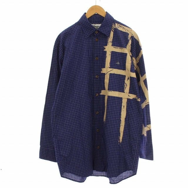 Vivienne Westwood ハンドドローンチェック ビッグシェイプシャツの通販 by ベクトル ラクマ店｜ラクマ
