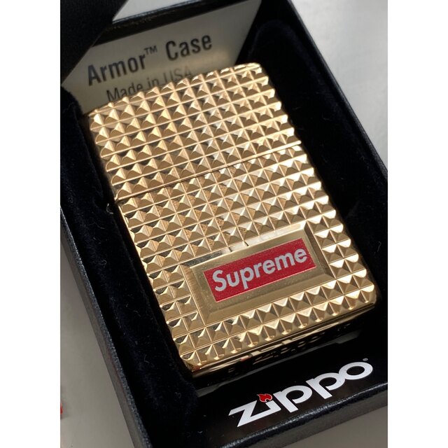 定番高品質】 zippo シュプリーム アーマー ゴールド ダイヤカット