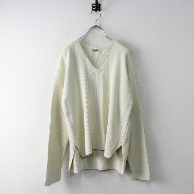 AURALEE   SS AURALEE オーラリー SUPER HARD TWIST RIB KNIT V