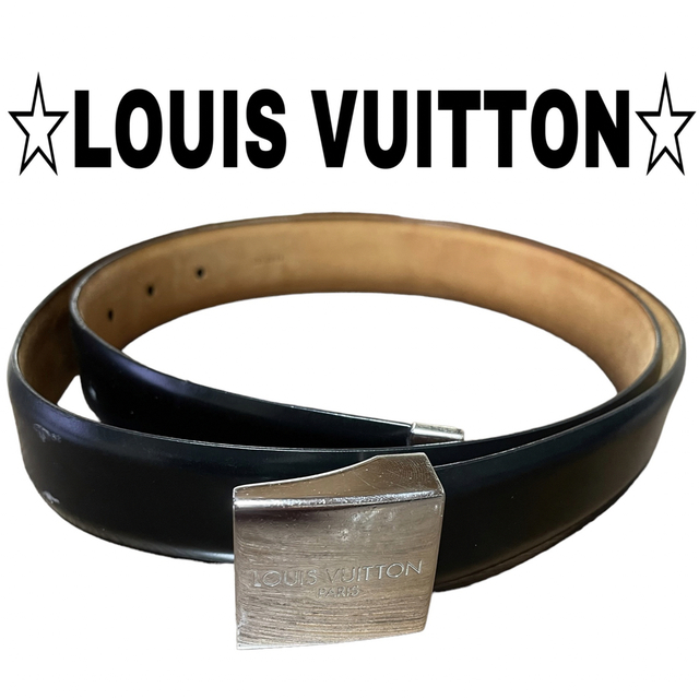 LOUIS VUITTON/ルイヴィトン メンズ　ベルト　ブラック　40/100