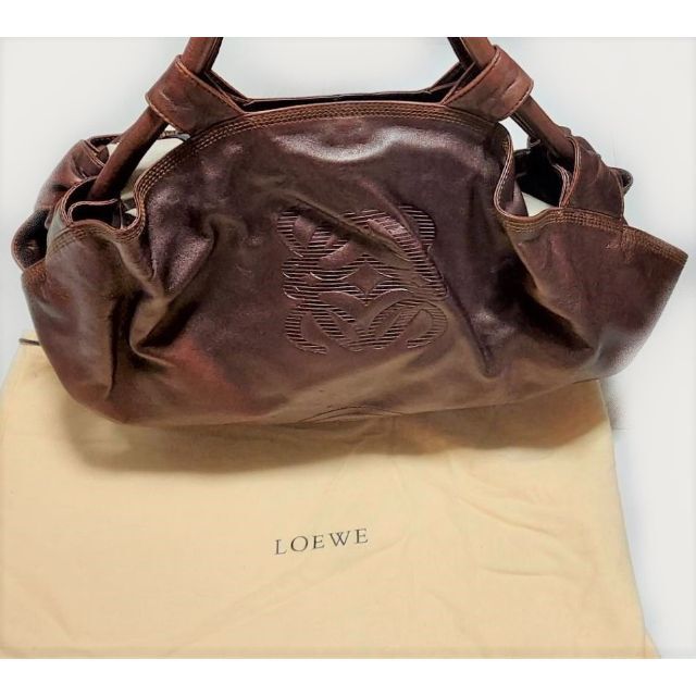 LOEWE　ロエベ　ナッパアイレ　ダークブラウン　茶色　ショルダーバッグ