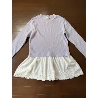 ブランシェス(Branshes)の予約済み☆ラテさん専用☆  長袖　着用品　150 紫　レース(Tシャツ/カットソー)