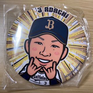 オリックスバファローズ(オリックス・バファローズ)の《#3/安達了一》チャンピオン缶バッジ【オリックス・バファローズ】(記念品/関連グッズ)