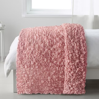 イケア(IKEA)のIKEA 毛布 イケア ピンク　桃　ベット　130x170 cm 防寒　デザイン(毛布)