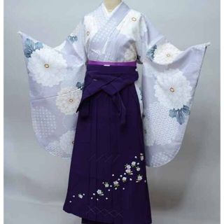 着物袴セット ジュニア用へ直し 135～150cm 薄紫色 NO35450-2(和服/着物)