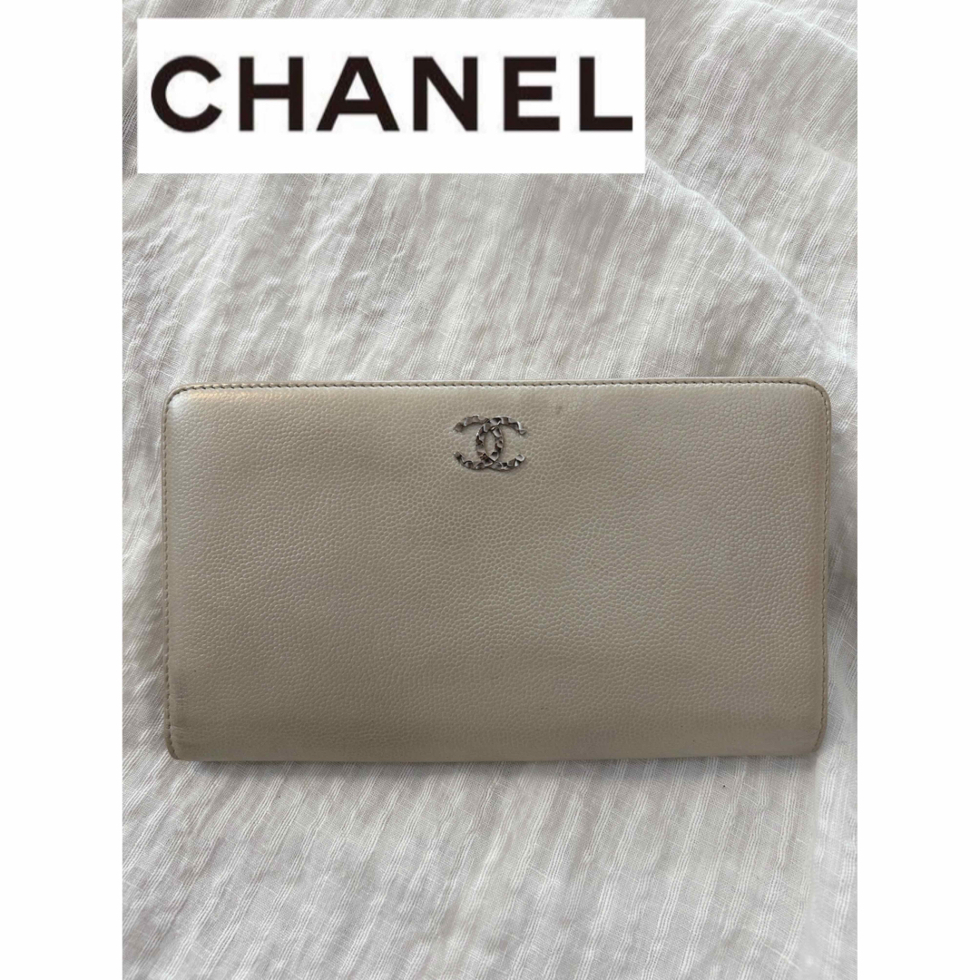 CHANEL 長財布　キャビアスキンファッション小物