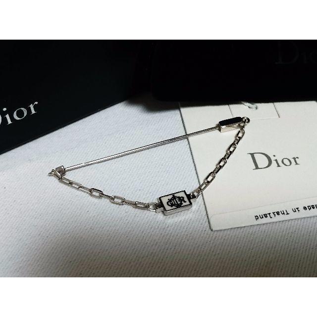 Dior - 正規新古 激レア ディオールオム CDR ロゴチェーンブローチ 銀 付属有 兼用