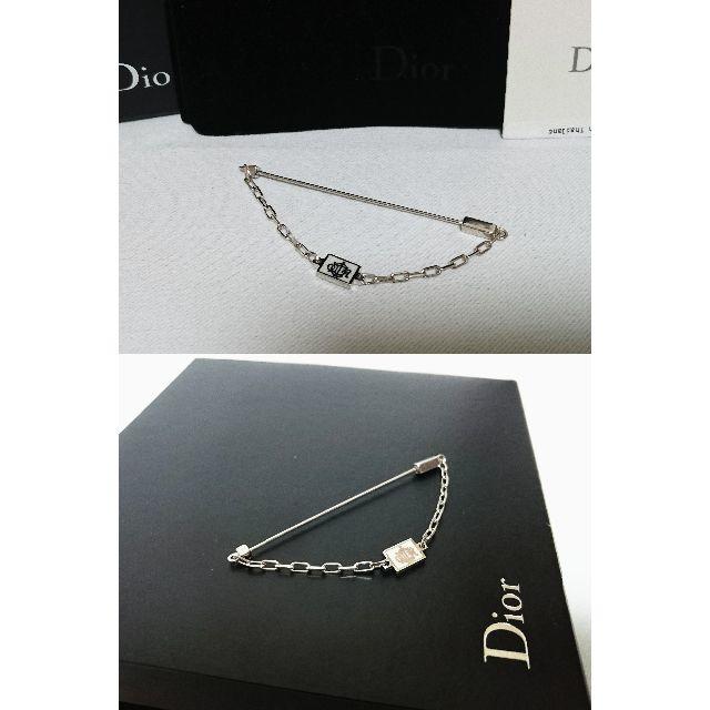 Dior(ディオール)の正規新古 激レア ディオールオム CDR ロゴチェーンブローチ 銀 付属有 兼用 メンズのアクセサリー(その他)の商品写真