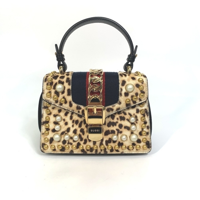 格安即決 2WAY ヒョウ柄 レオパード 470270 シルヴィ GUCCI グッチ