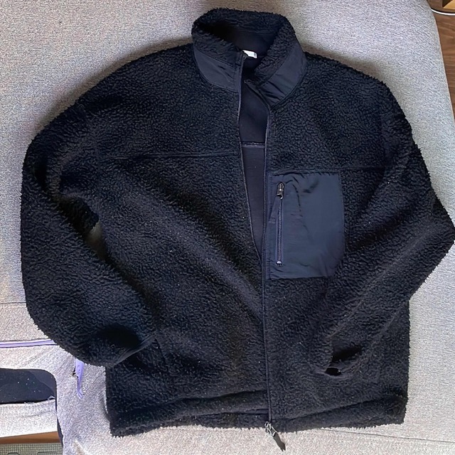 GU(ジーユー)のGU ボアブルゾン ブラック L メンズのジャケット/アウター(ブルゾン)の商品写真