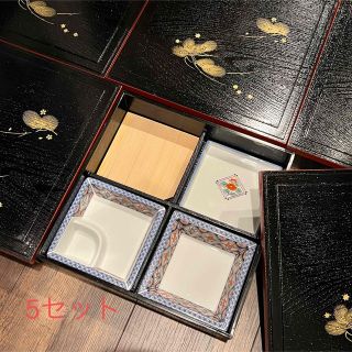 松花堂弁当箱　5セット(弁当用品)