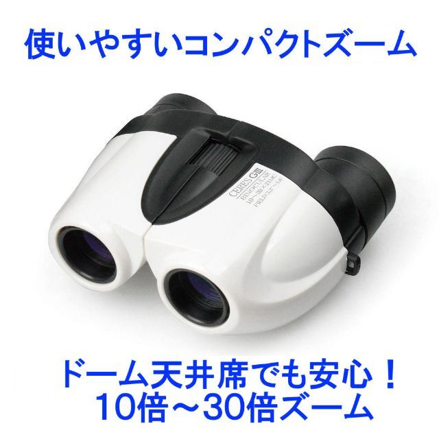 【ドーム２階席でも安心】ケンコー10倍〜30倍コンサート用双眼鏡