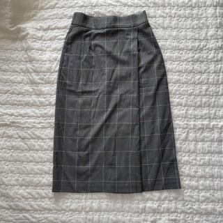 ユニクロ(UNIQLO)のUNIQLO チェックナロースカート(ひざ丈スカート)