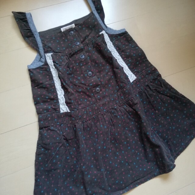 Branshes(ブランシェス)の110size☆Branshesコーデュロイチュニック キッズ/ベビー/マタニティのキッズ服女の子用(90cm~)(Tシャツ/カットソー)の商品写真