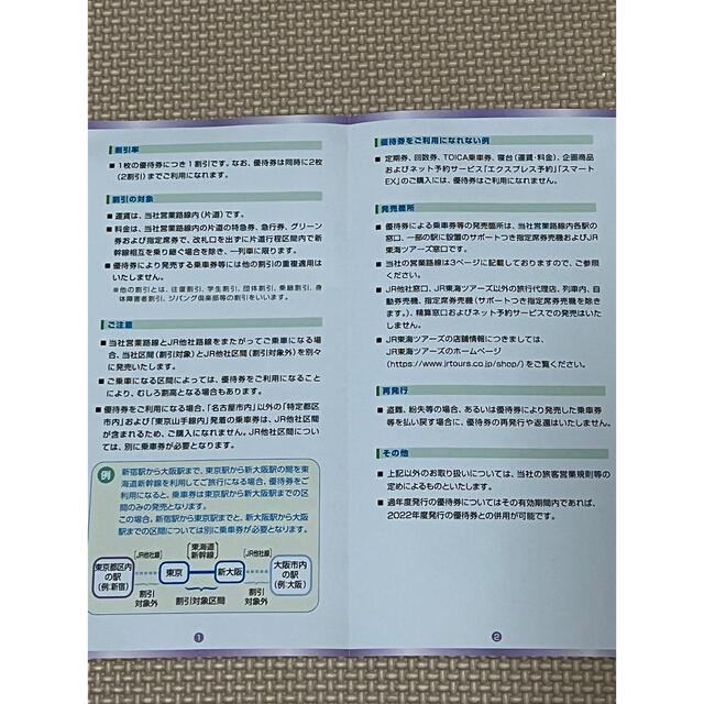 JR東海株主優待券　1枚 チケットの優待券/割引券(その他)の商品写真