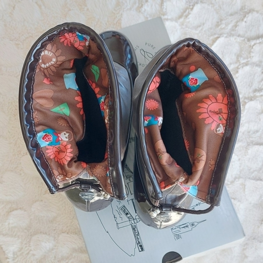 最終　21㎝　ピュアリーヌ　レイン　ブーツ　ヒール　おしゃれ　マトリョーシカ レディースの靴/シューズ(ブーツ)の商品写真