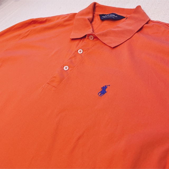 Polo Golf(ポロゴルフ)のPOLO GOLF ポロゴルフ 半袖ポロシャツ　オレンジ　L メンズのトップス(ポロシャツ)の商品写真