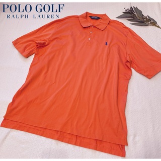 ポロゴルフ(Polo Golf)のPOLO GOLF ポロゴルフ 半袖ポロシャツ　オレンジ　L(ポロシャツ)
