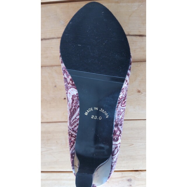 ベロアパンプス☆柄☆23cm☆新品 レディースの靴/シューズ(ハイヒール/パンプス)の商品写真