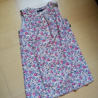 アニエスベー(agnes b.)の110-120sizeくらい？☆agnes bコーデュロイ小花柄ワンピース(ワンピース)