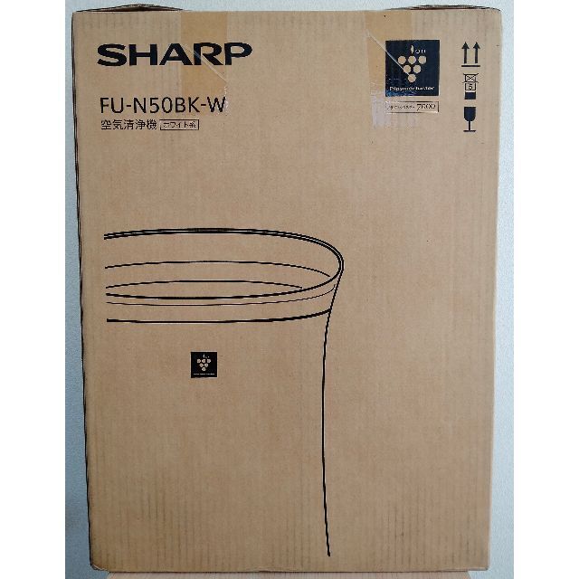 未使用未開封品　SHARP 空気清浄機 FU-N50BK-W