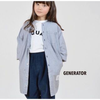 ジェネレーター(GENERATOR)のGENERATORロング丈ストライプシャツXL新品(ブラウス)