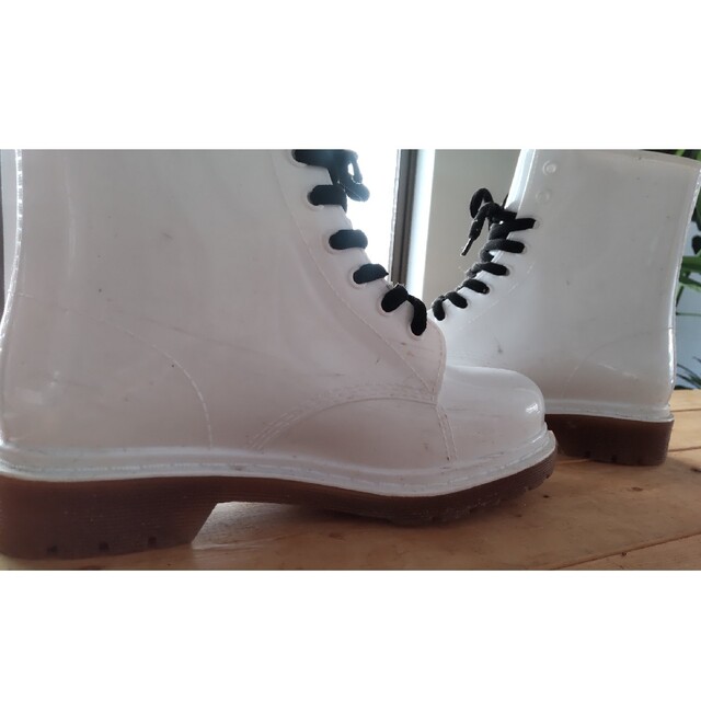 レインブーツ☆23cm☆ホワイト レディースの靴/シューズ(レインブーツ/長靴)の商品写真
