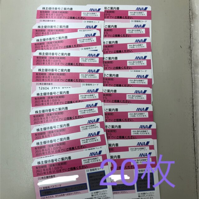 ANA 全日空 株主優待券 20枚 赤 b 注目ショップ noxcapital.de