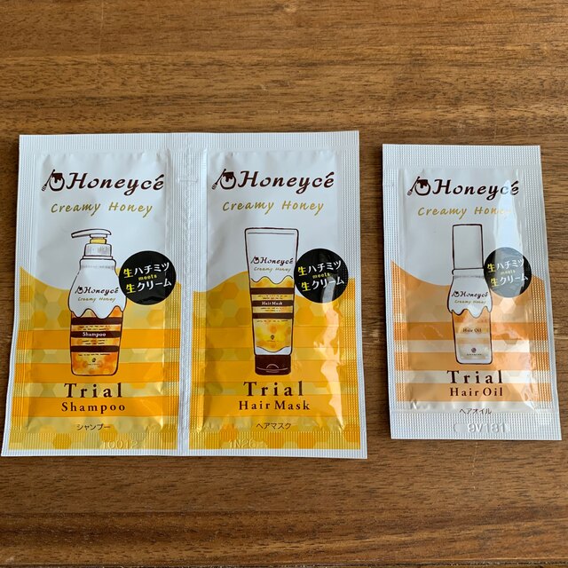 Honeyce'(ハニーチェ)のMOCAT様専用☆　シャンプー　トリートメント　化粧品　サンプルセット　試供品 コスメ/美容のヘアケア/スタイリング(シャンプー/コンディショナーセット)の商品写真