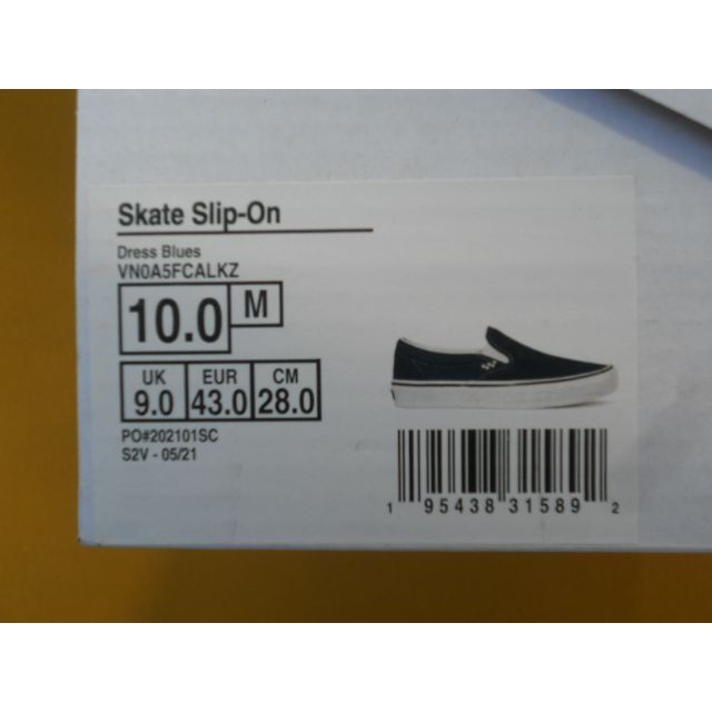 バンズ VANS SKATE SLIP-ON 28,0cm Dress Blue 4