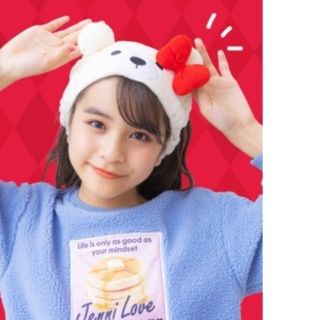 ジェニィ(JENNI)のJENNI LOVEノベルティ(開封後未使用品)☆ラブベアヘアバンド(ノベルティグッズ)