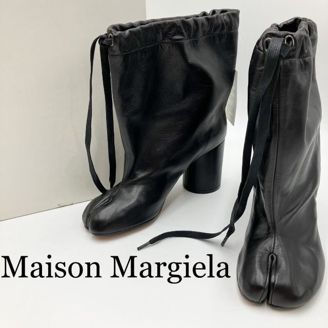 SALE／37%OFF】 Maison 8cmヒール ブラック 巾着デザイン 足袋ブーツ メゾンマルジェラ 新品未使用 Margiela  Martin ブーツ