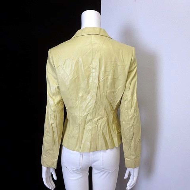 PINOLE(ピノーレ)のピノーレ PINORE ジャケット ブレザー エコレザー M 38 黄色 レディースのジャケット/アウター(その他)の商品写真